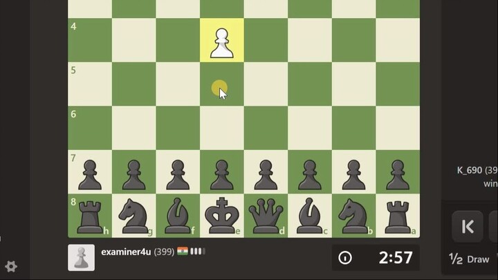 Online chess Player vs me