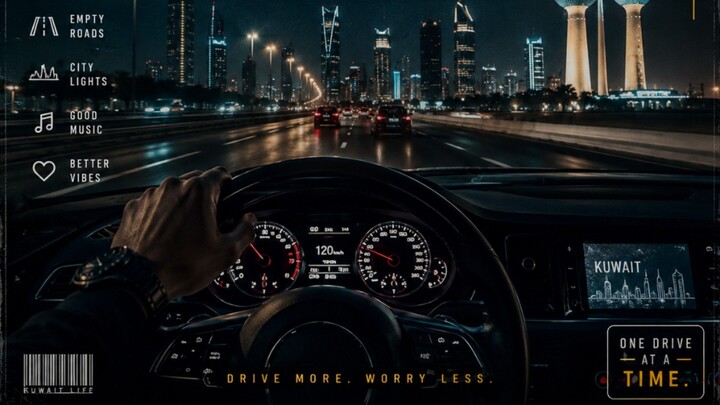 Kuwait Night 🌙 Driving Road Number 5