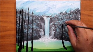 KING ART    THE GREAT WATERFALL  N 13   PAINTING TECHNIQUES