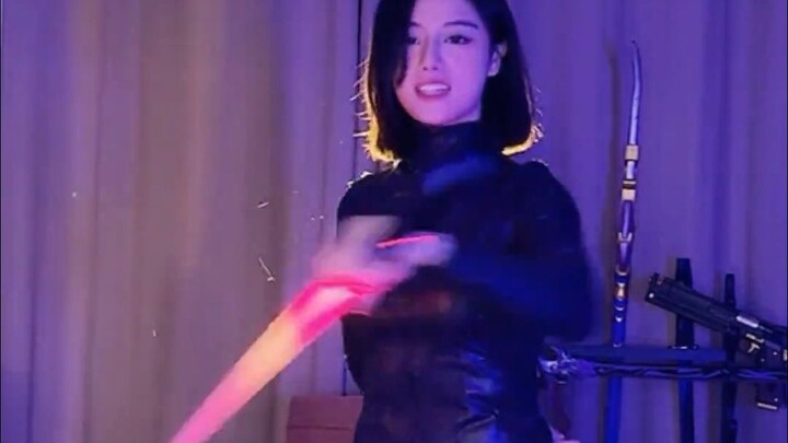 皮衣女武士光剑挥舞（以及失败合集~）