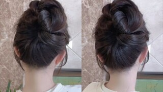 |||Saudari kepala datar wajib coba gaya rambut bunga yang santai ini👏