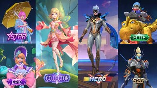 GAMEPLAY 6 NEW SKIN MOBILE LEGENDS - ANGELA COLLECTOR SKIN - APRIL STARLIGHT SKIN 2021