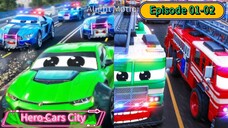 Hero cars city Season 1 (Episode 1-2) Compilation 8 Menit
