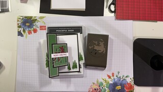 Stampin Up//Peaceful Deer//Deer Builder Punch//Peaceful Prints// Z-Fold Fun Fold//Sneak Peek
