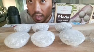 ASMR EATING SOUNDS - MOCHI BLACK SESAME ICE CREAM
