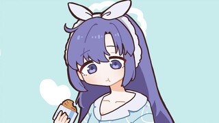 【蔚蓝档案】优香宝宝~吃完炸鸡就去睡觉吧