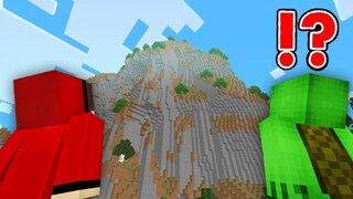 JJ and Mikey Climbing Up The Summit in Minecraft Challenge - Maizen
