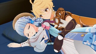 Linghua fell asleep, I really want to hug her...