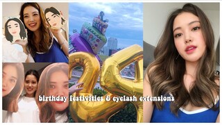 Life in NYC | My 24th Birthday Party preparations, First time getting Eyelash Extensions!
