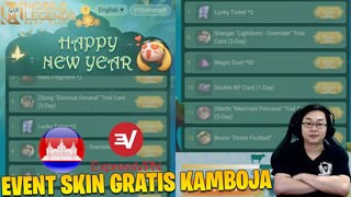 SSSTT... ADA EVENT RAHASIA! CLAIM BRUNO FOOTBALL GRATIS DI EVENT NEW YEAR CAMBODIA! MOBILE LEGENDS