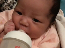 How quickly can a crying baby’s face light up when you hold a pacifier to their mouth?