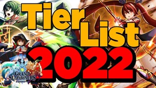 TIER LIST UPDATE 2022 | GRAND SUMMONERS