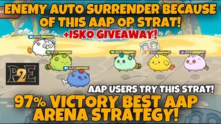 97% VICTORY ENEMY SURRENDER! | BEST AAP AXIE ARENA STRATEGY +P2E GAMES ISKO GIVEAWAY