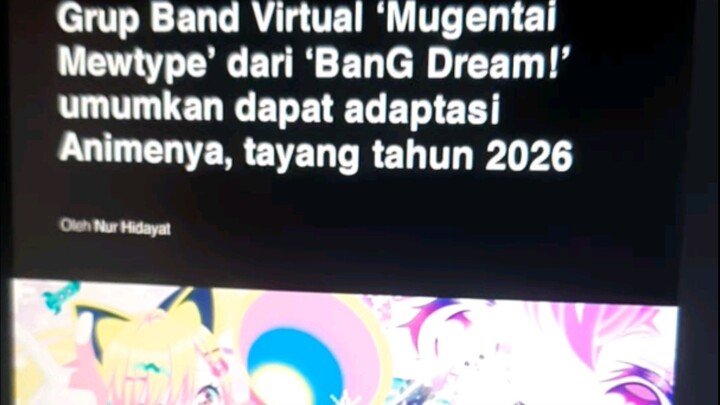 BanG Dream Versi Vtuber dapet anime