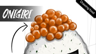 Speed draw ONIGIRI -  Makanan faforit siapa ini ?