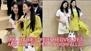 REDVELVET YERI AND CHO YI HYUN AT DIORFALL22 SHOW