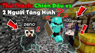 MINECRAFT THỬ THÁCH chiến đấu vs 2 người tàng hình trong đấu trường khoáng sản...