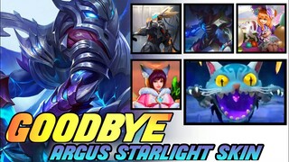 GOODBYE ARGUS STARLIGHT SKIN - HELCURT NEXT SKIN | Mobile Legends #WhatsNEXT Eps.33