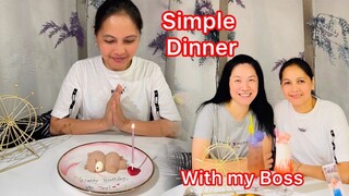 My simple Birthday with my Boss