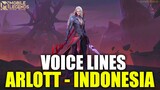Arlott Lone Lancer Voice Lines Bahasa Indonesia | New Hero (Fighter) MLBB