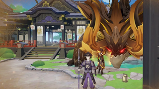 Genshin Impact Private Server เวอร์ชัน 2.8 - Zhongli Unlimited Burst Vs Azhdaha ใน Kamisato Estate