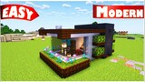 Cool Modern Starter House Build in Minecraft ( Also a Bonus Starter House ) #buildhacks