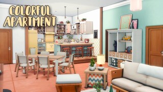 Pretty Colorful Apartment | SIMS 4 Stop Motion Build | No CC