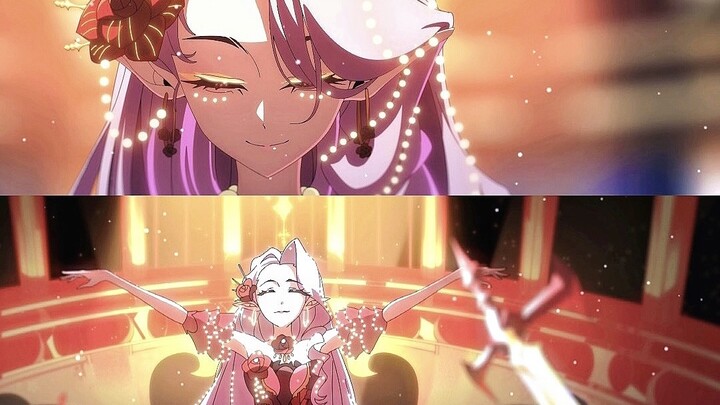 [OC dubbing animation] White-haired, red-eyed beauty dancing