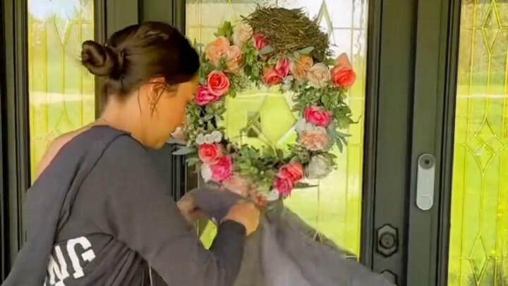 Seorang netizen asing mendapati pintu rumahnya telah ditempati seekor induk burung yang hendak melah