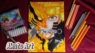 menggambar Naruto x kurama part 3(last part)