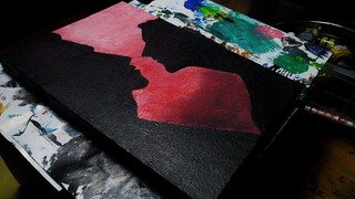 Cara melukis dengan mudah menggunakan cat acrylic | A Romantic Couple