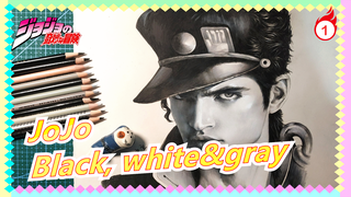 JoJo's Bizarre Adventure|Using black, white&gray color penciled draw nostalgic style of JOJO_1