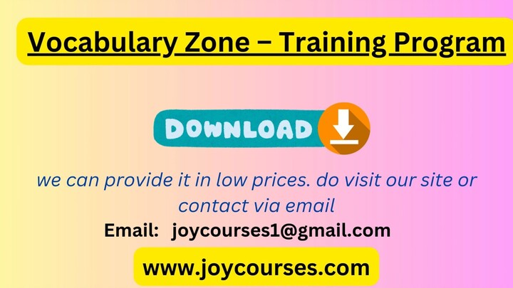 Vocabulary Zone – Training Program