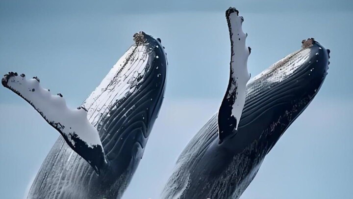 Baby whale risks danger to stop a ship, hoping humans will rescue its trapped mother; the ending is 