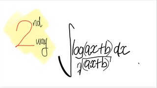 2nd way: integral  ∫log n√(ax+b)(ax+b) dxx