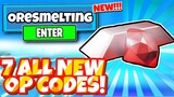 *7* ALL NEW SECRET OP CODES For ORE SMELTING TYCOON In Roblox Ore Smelting Tycoon Codes!