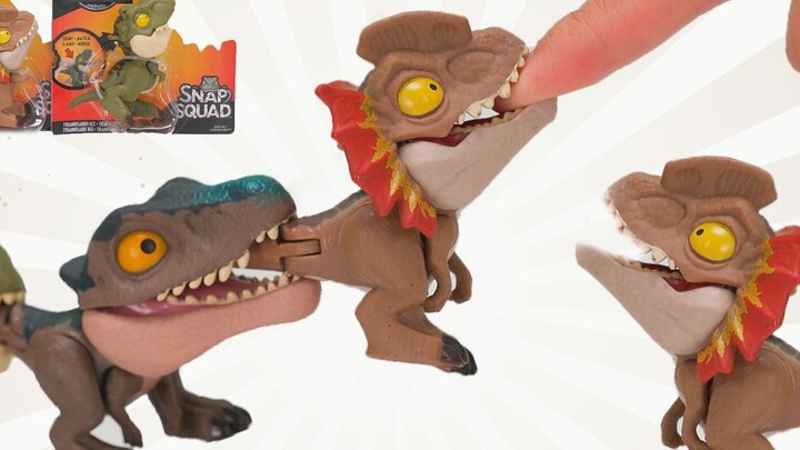 Mini dinosaur that bites your finger