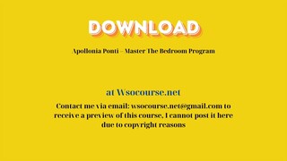 (WSOCOURSE.NET) Apollonia Ponti – Master The Bedroom Program