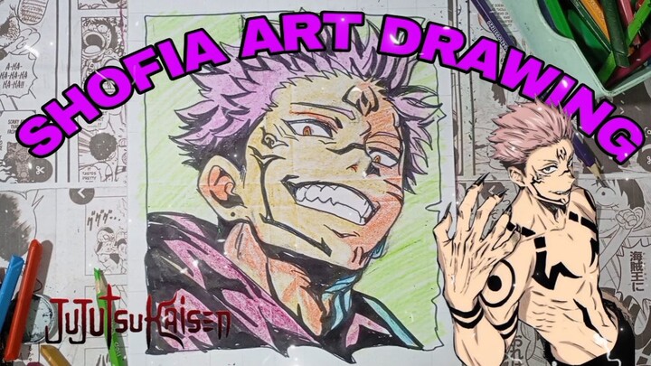 drawing anime Jujutsu kaisen