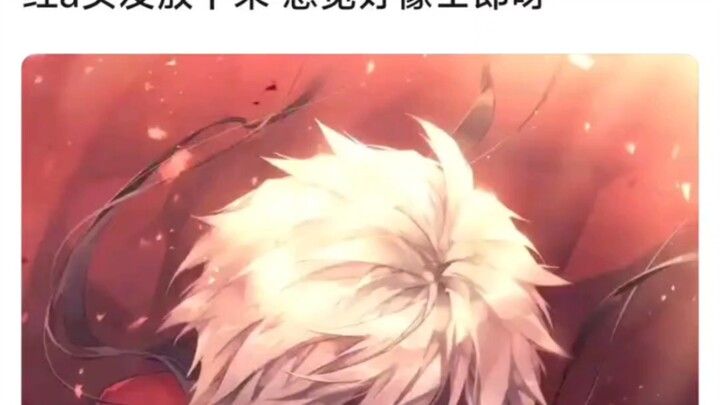 红a头发放下来 感觉好像士郎呀