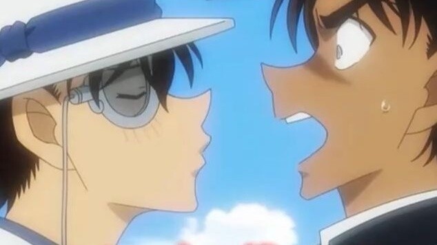 The revenge of a kiss between Heiji and Kid
