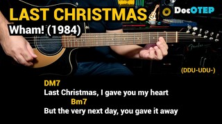 Last Christmas - Wham! (1984) Easy Guitar Chords Tutorial with Lyrics Part 1 SHORTS REELS