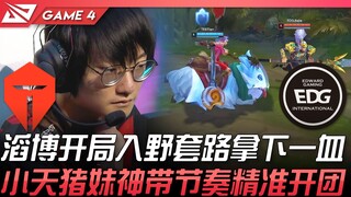 TES ปะทะ EDG ฟ้าสางแล้ว! เท่าเป่าเปิดเกมด้วยกลยุทธ์บุกป่า คว้าคะแนนแรกได้สำเร็จ! เสี่ยวเทียนจู๋เหม่ย