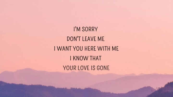 I Am Sorry