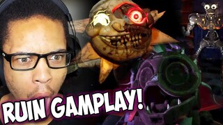 FNAF Security Breach Ruin DLC Gameplay Trailer REACTION || FNAF RUIN IS INSANE!