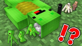 Mikey & JJ TRANSFORM ALL MOBS INTO Mikey MOBS in Minecraft! - Maizen
