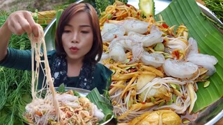 ตำซั่วกุ้งสด ใส่บักกอก ไผถืกเลขแหน่จ้า17/1/2021