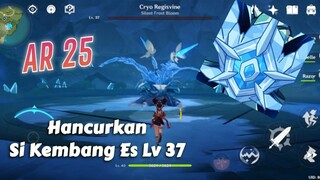 Gameplay melawan Cryo Regisvine Lv 37