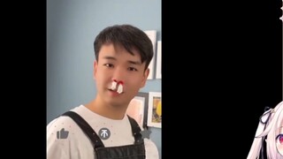 Baicai watched the video of what Awen ate and screamed in shock [眞白花音_Official]