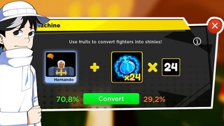 70% DE FAZER DIVINO SHINY NO ANIME FIGHTERS (ROBLOX)